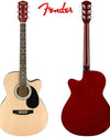 Fender Squier 39 Inch 6 String Cutaway Acoustic Guitar Hardwood Fretboard-Natural SA-135C