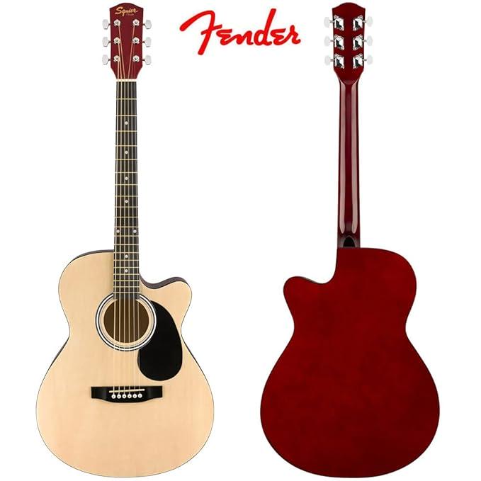 Fender Squier 39 Inch 6 String Cutaway Acoustic Guitar Hardwood Fretboard-Natural SA-135C