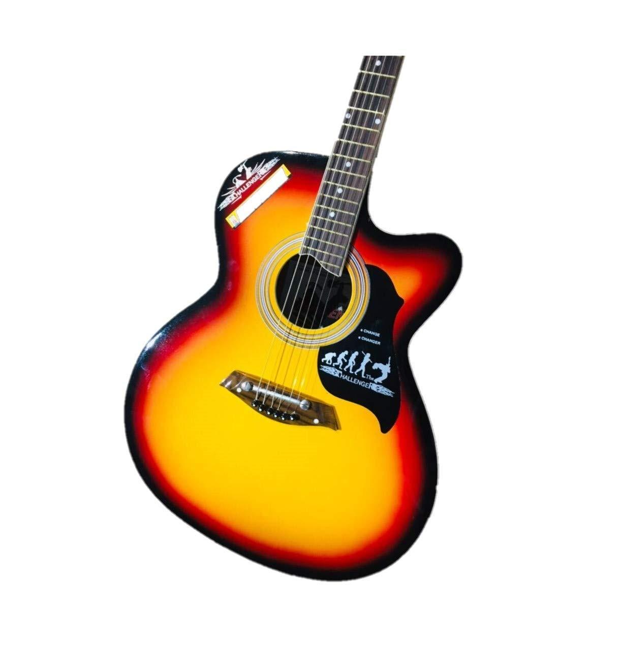 JAMUNA Brand Challenger Acoustic Guitar, 38 Inch Cutaway with Bag (Sunburst)