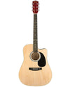 Fender SA Series 150C 6 String Cutaway Acoustic Guitar with Gig-Bag, Polishing Cloth, Strap, Picks & E-Book - Natural